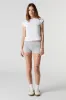 Graphic Foldover Waist Shortie sold by Urban Planet