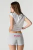 Graphic Foldover Waist Shortie sold by Urban Planet