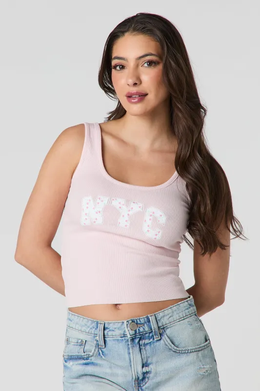 Débardeur côtelé à imprimé NYC sold by Urban Planet