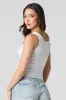 Blue Hibiscus Graphic Ribbed Tank sold by Urban Planet