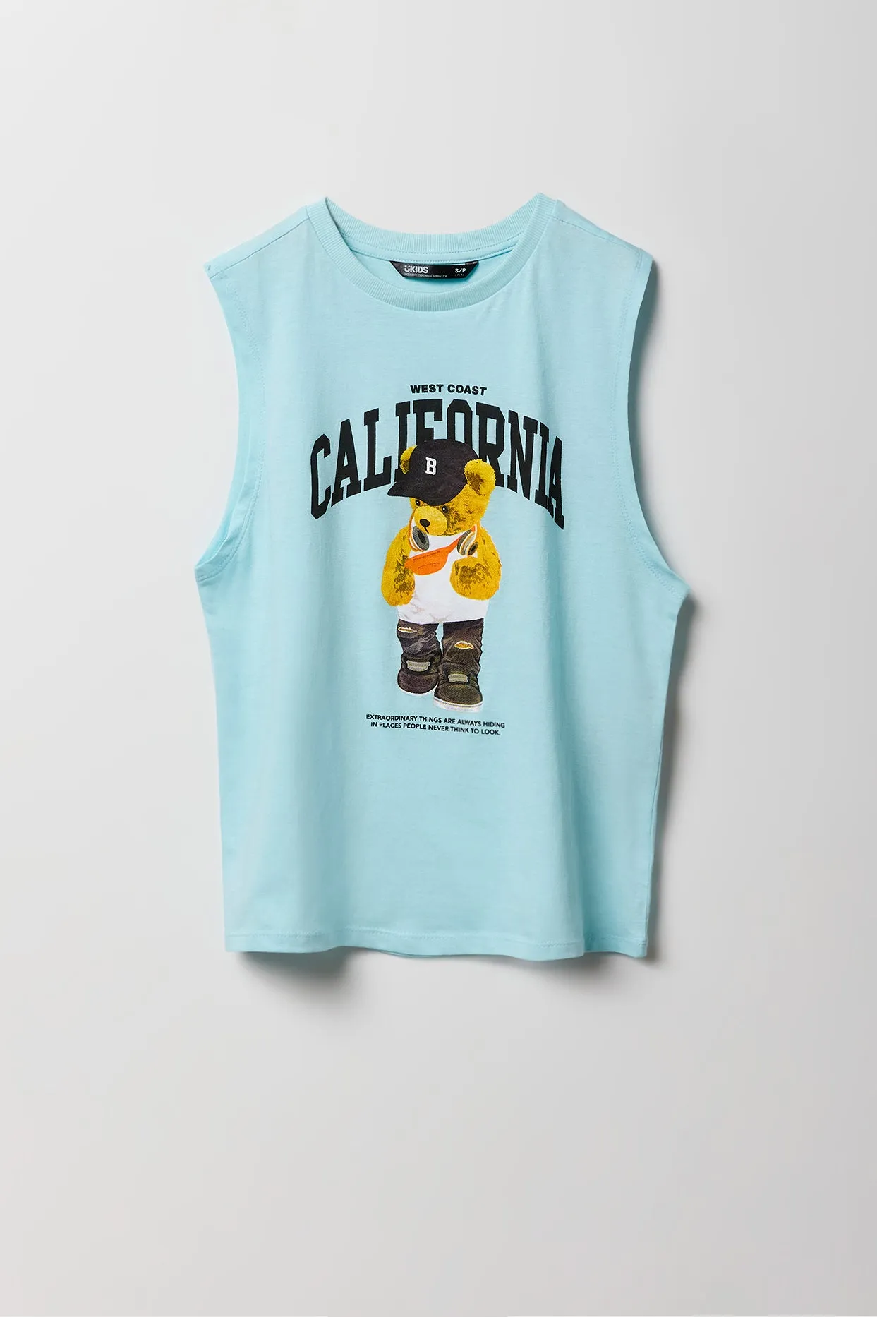 Boys Bear Graphic Tank sold by Urban Planet product image thumbnail 3