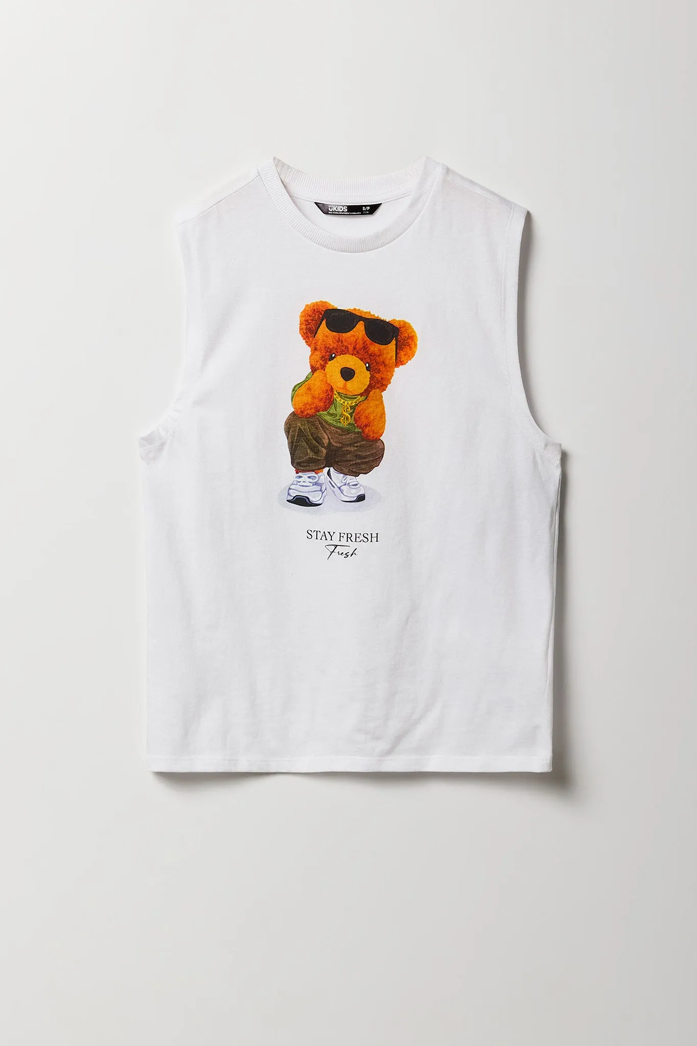 Boys Bear Graphic Tank sold by Urban Planet