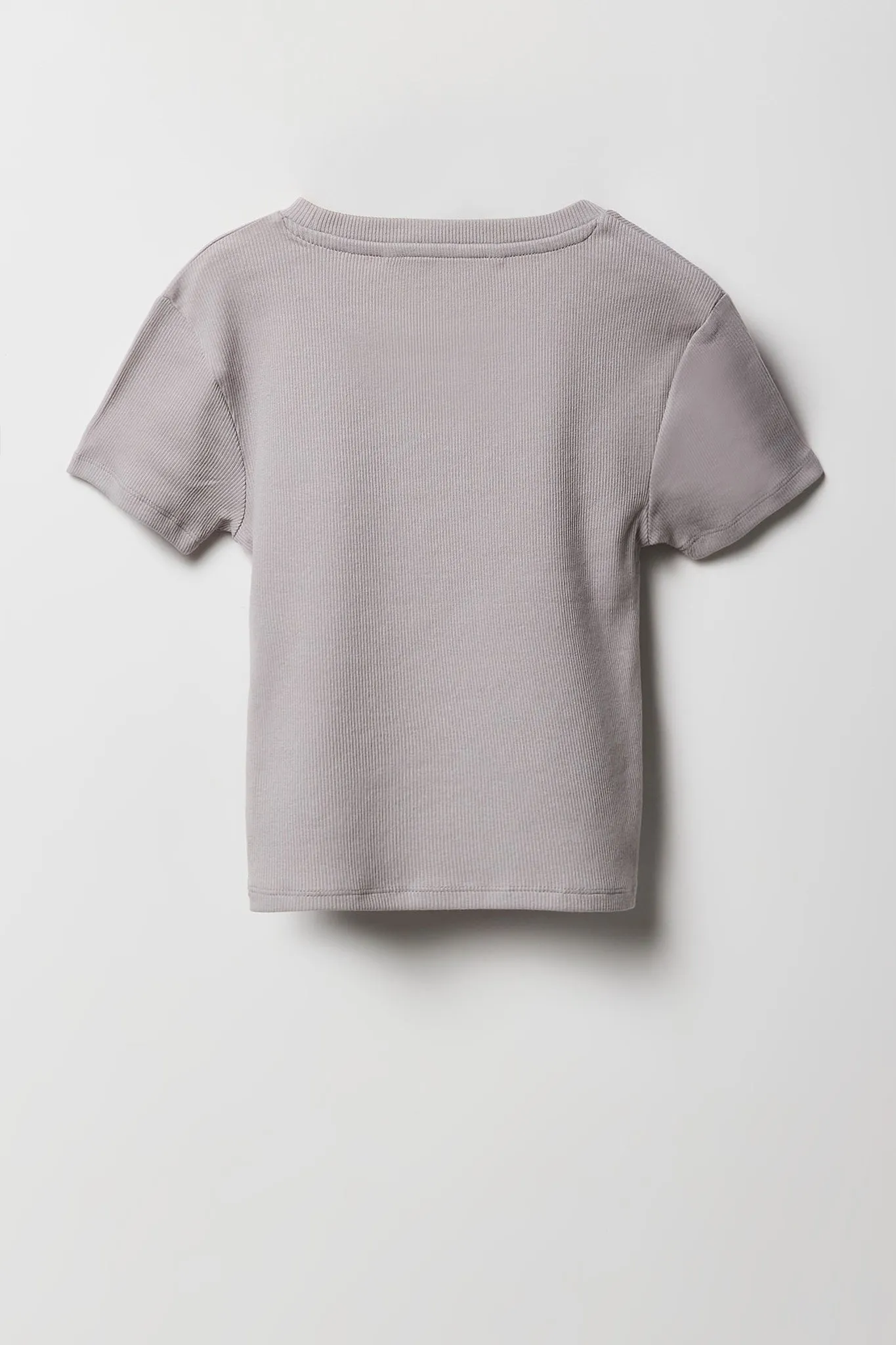 T-shirt ultracourt côtelé avec motif brodé pour fille sold by Urban Planet product image thumbnail 2