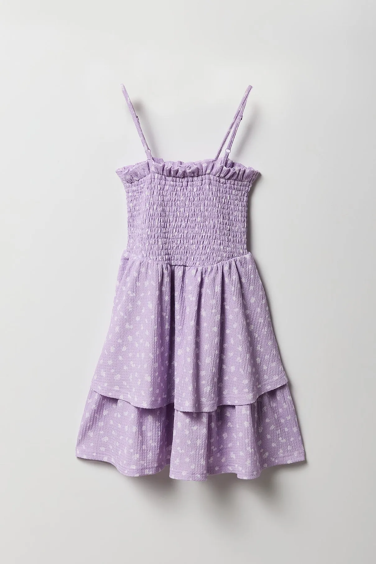 Robe volantée smockée froissée fleurie pour fille sold by Urban Planet product image thumbnail 5