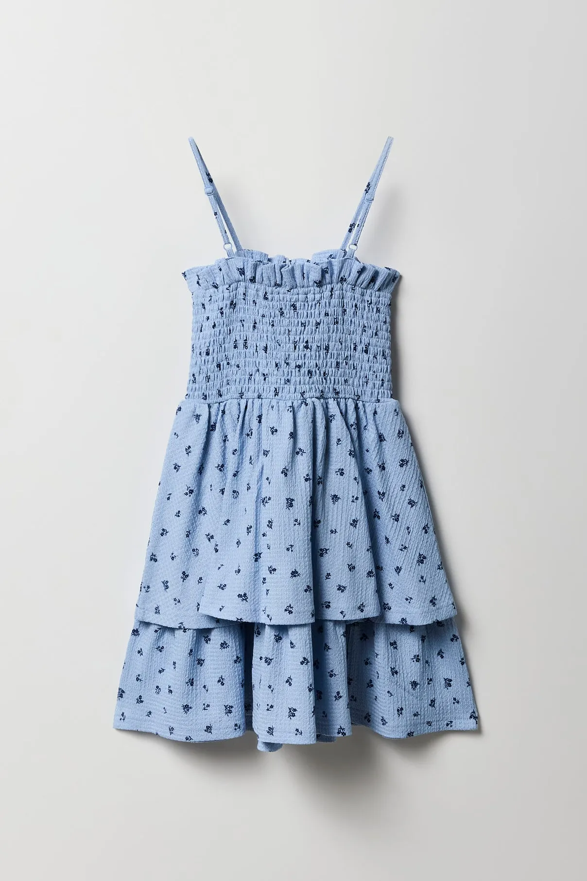 Robe volantée smockée froissée fleurie pour fille sold by Urban Planet product image thumbnail 2