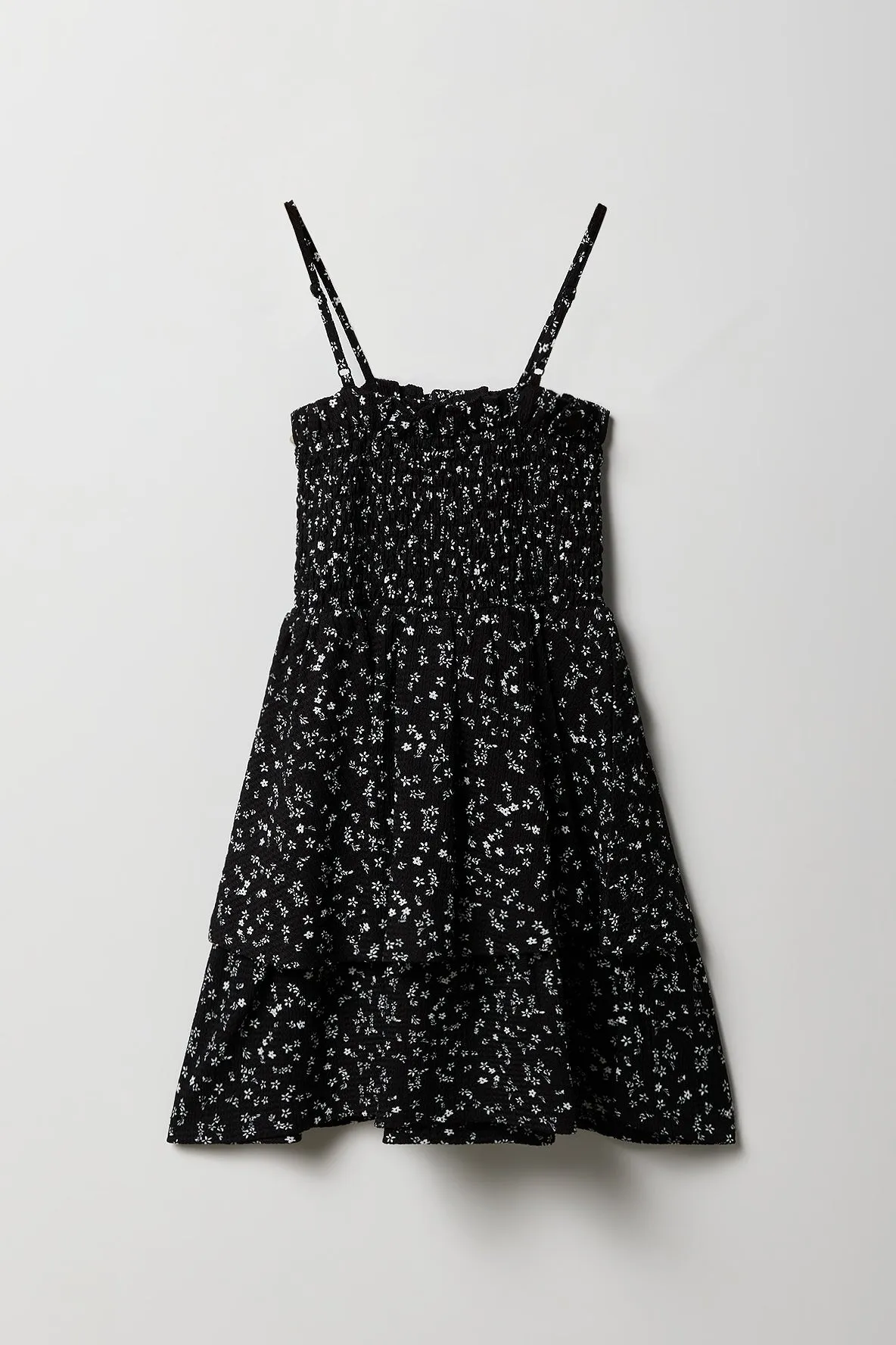 Robe volantée smockée froissée fleurie pour fille sold by Urban Planet product image thumbnail 4