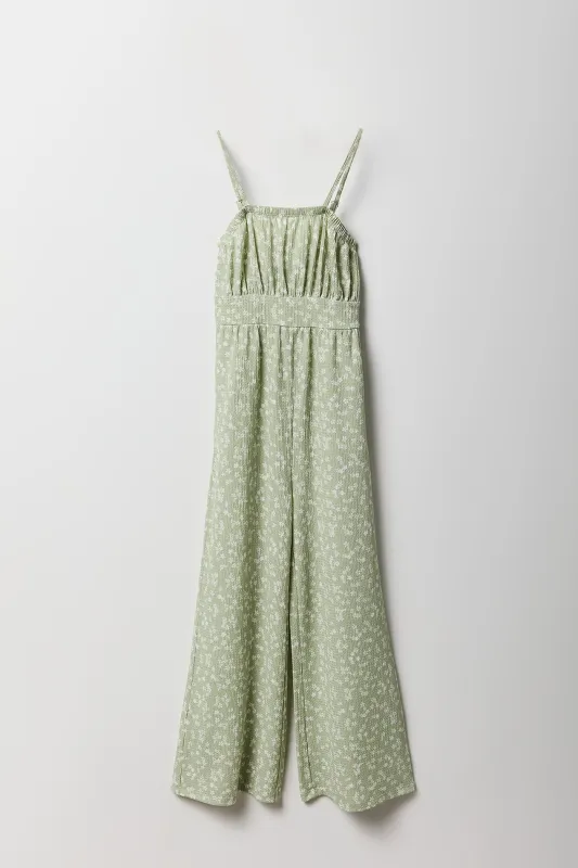 Girls Textured Floral Wide Leg Jumpsuit sold by Urban Planet