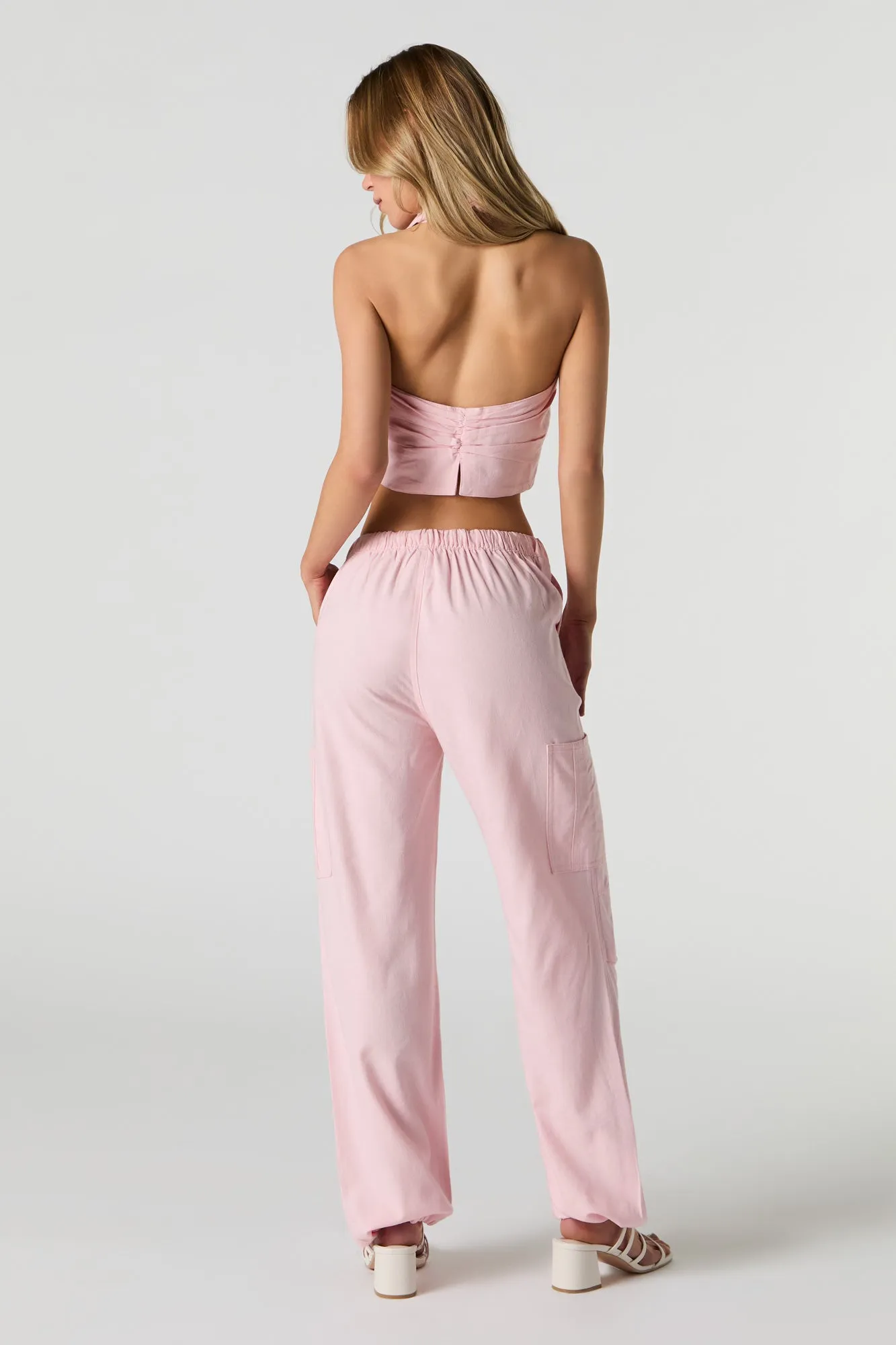 Linen Cuffed Cargo Pant sold by Urban Planet product image thumbnail 3