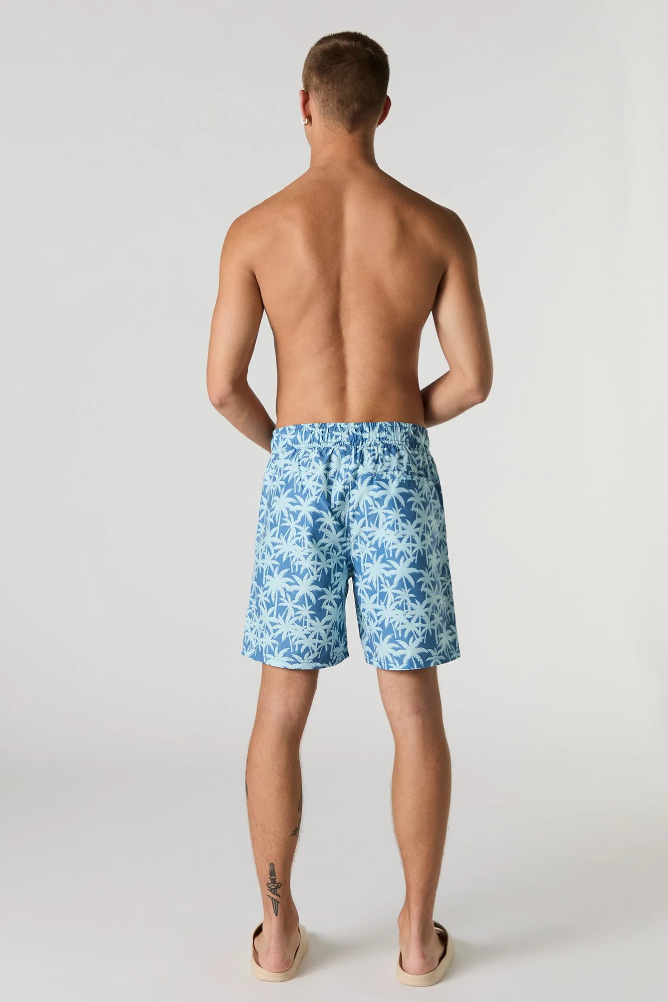 Short avec motif tropical à taille coulissante sold by Urban Planet product image thumbnail 3