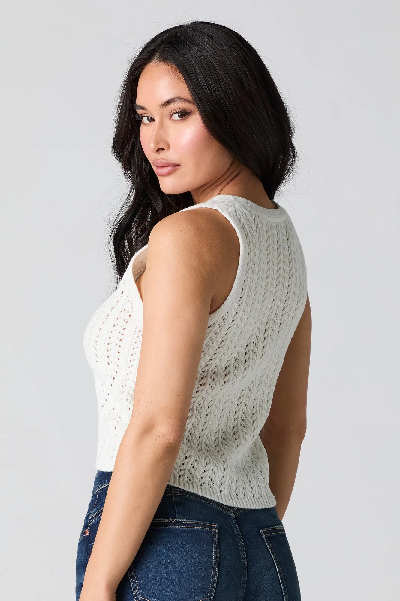 Crochet Knit Vest sold by Urban Planet product image thumbnail 5