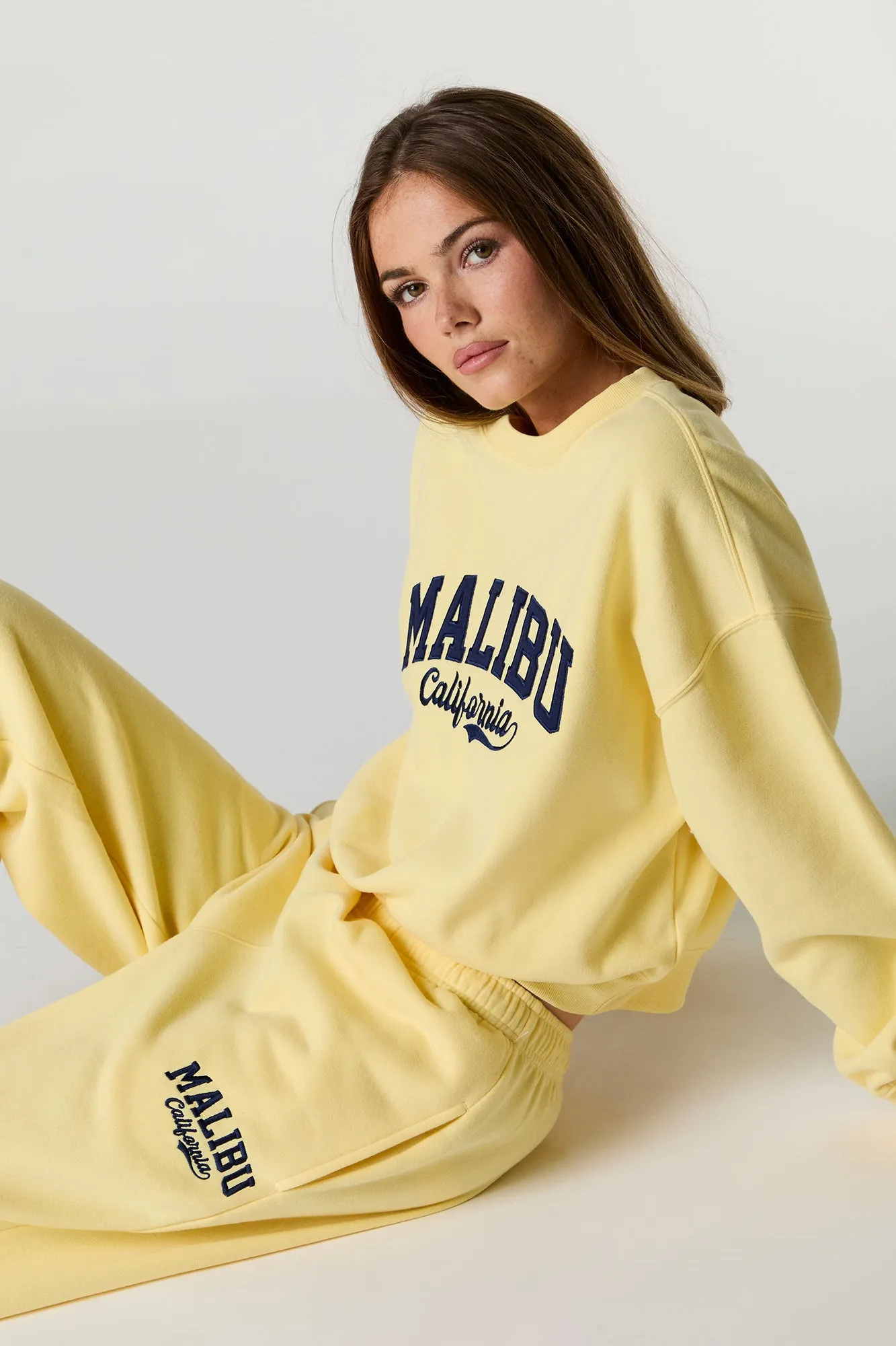 Fleece Varsity Wide Leg Sweatpant sold by Urban Planet product image thumbnail 4