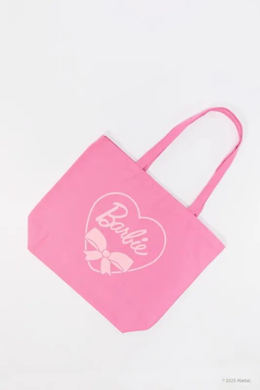Barbie™ Bow Graphic Tote Bag sold by Urban Planet