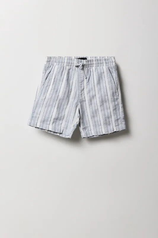 Boys Woven Textured Striped Short sold by Urban Planet
