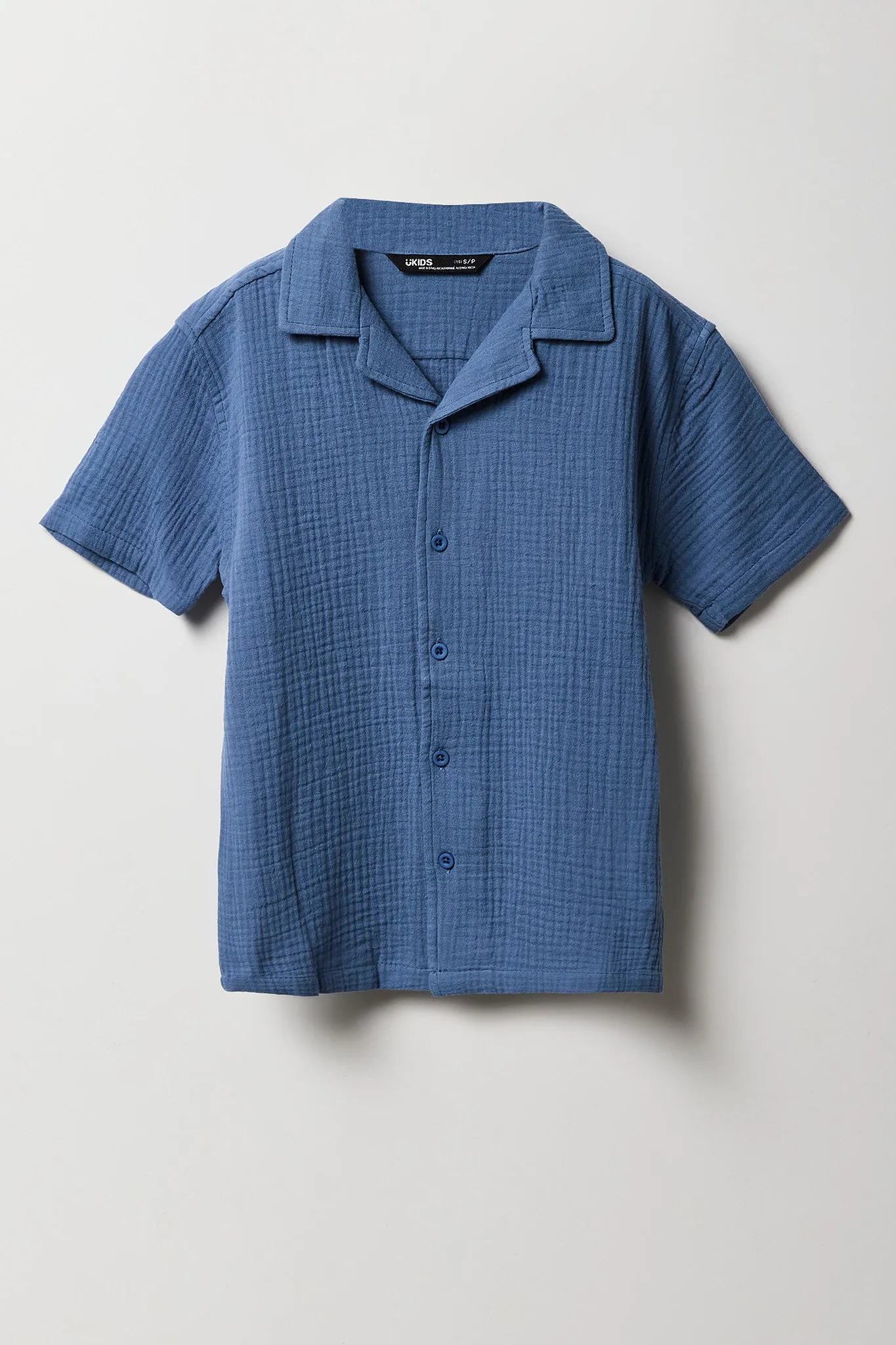 Haut carré en gauze avec col pour garçon sold by Urban Planet