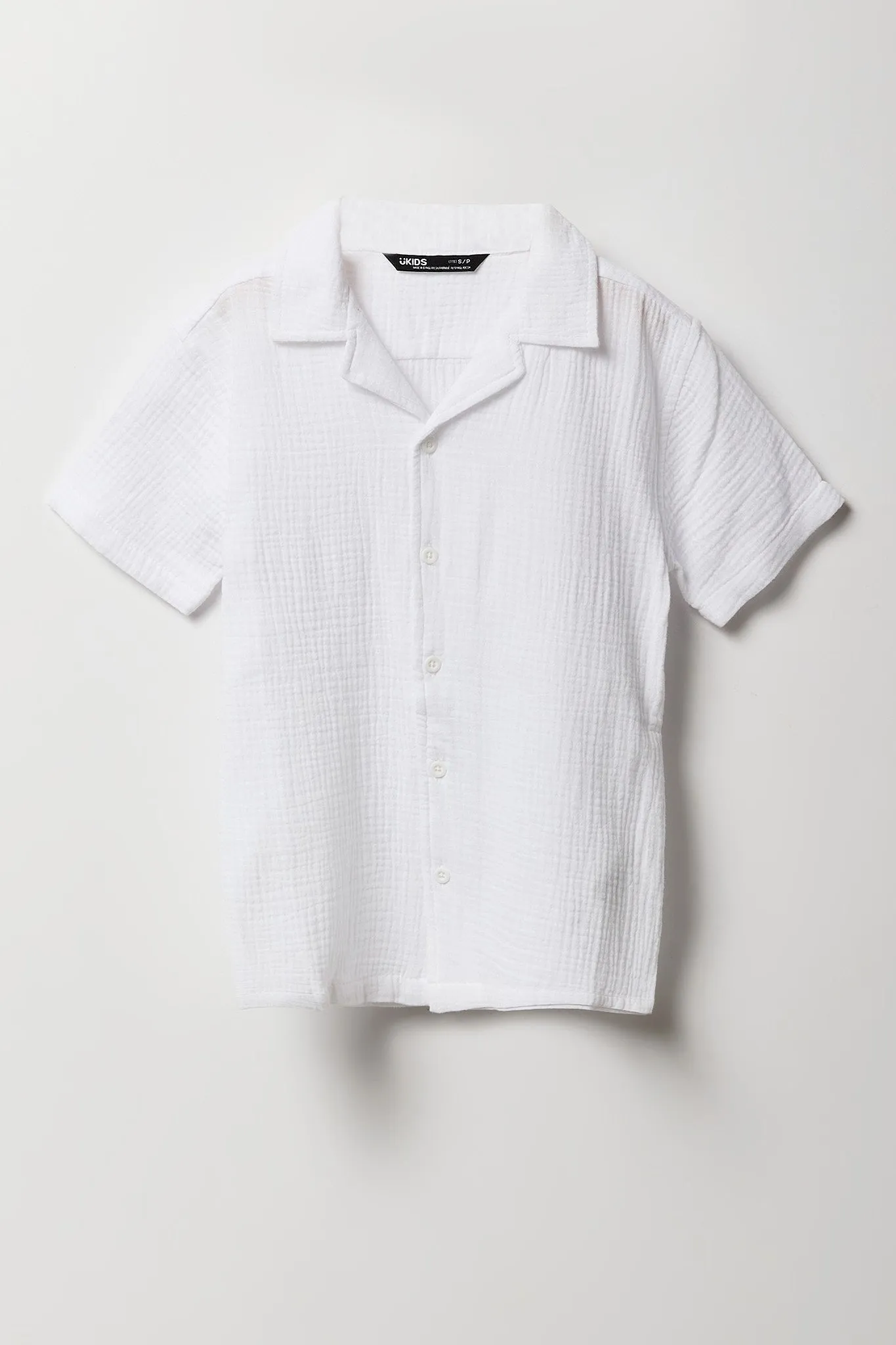 Haut carré en gauze avec col pour garçon sold by Urban Planet product image thumbnail 3