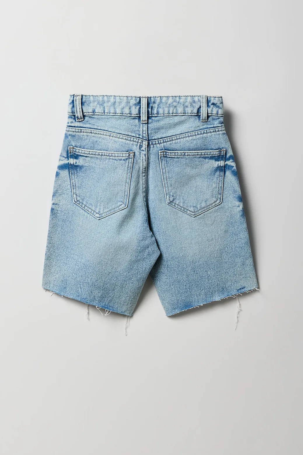 Jort mi-taille d'aspect usé à ourlet brut pour fille sold by Urban Planet product image thumbnail 2