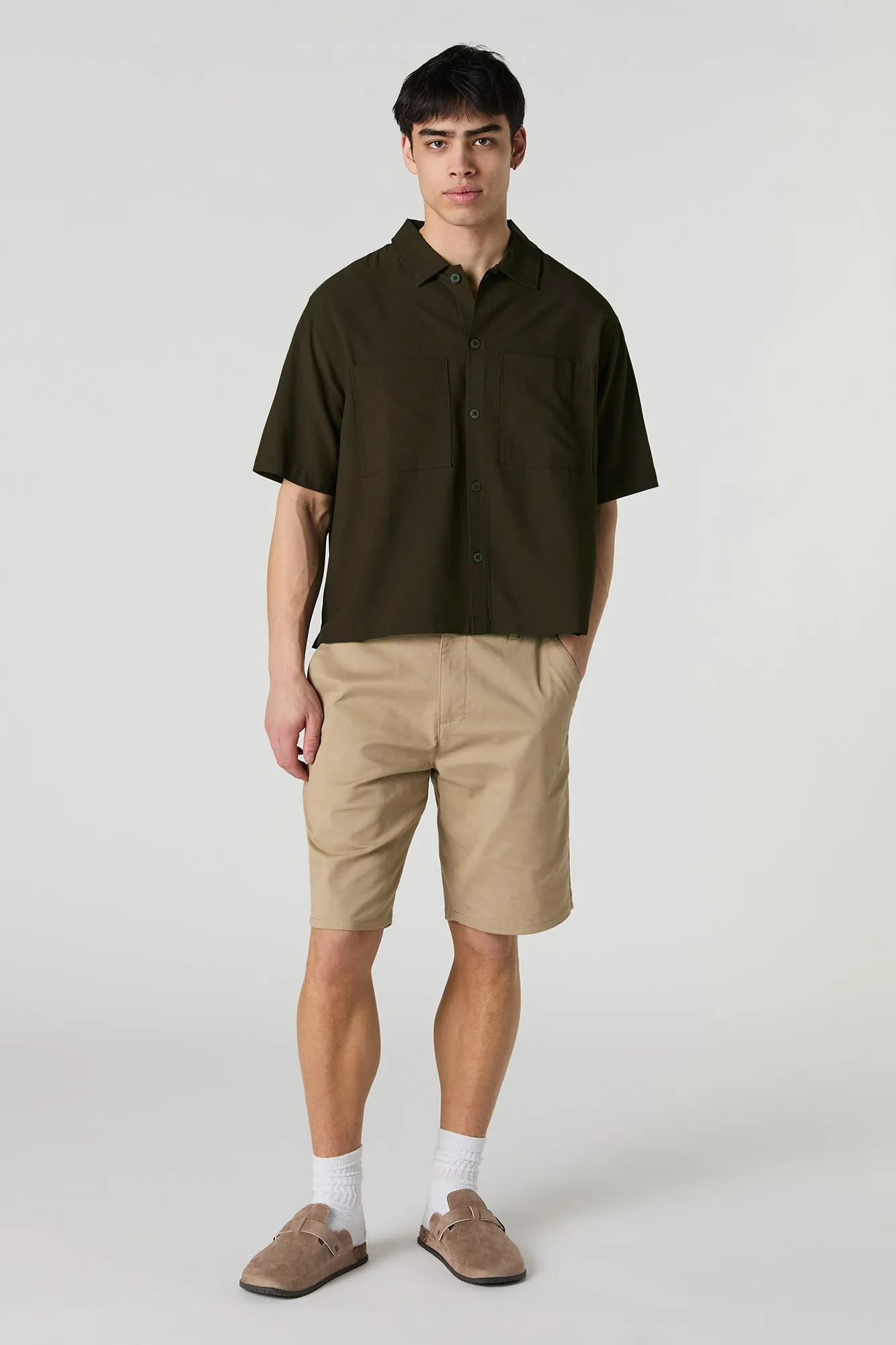 Boxy Button-Up Short Sleeve Top sold by Urban Planet product image thumbnail 3