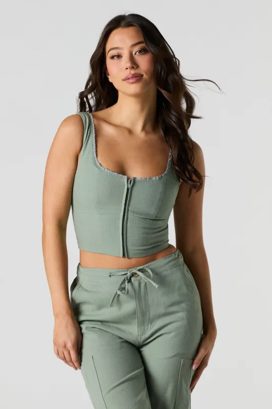 Débardeur-corset en lin avec fermeture à glissière sold by Urban Planet