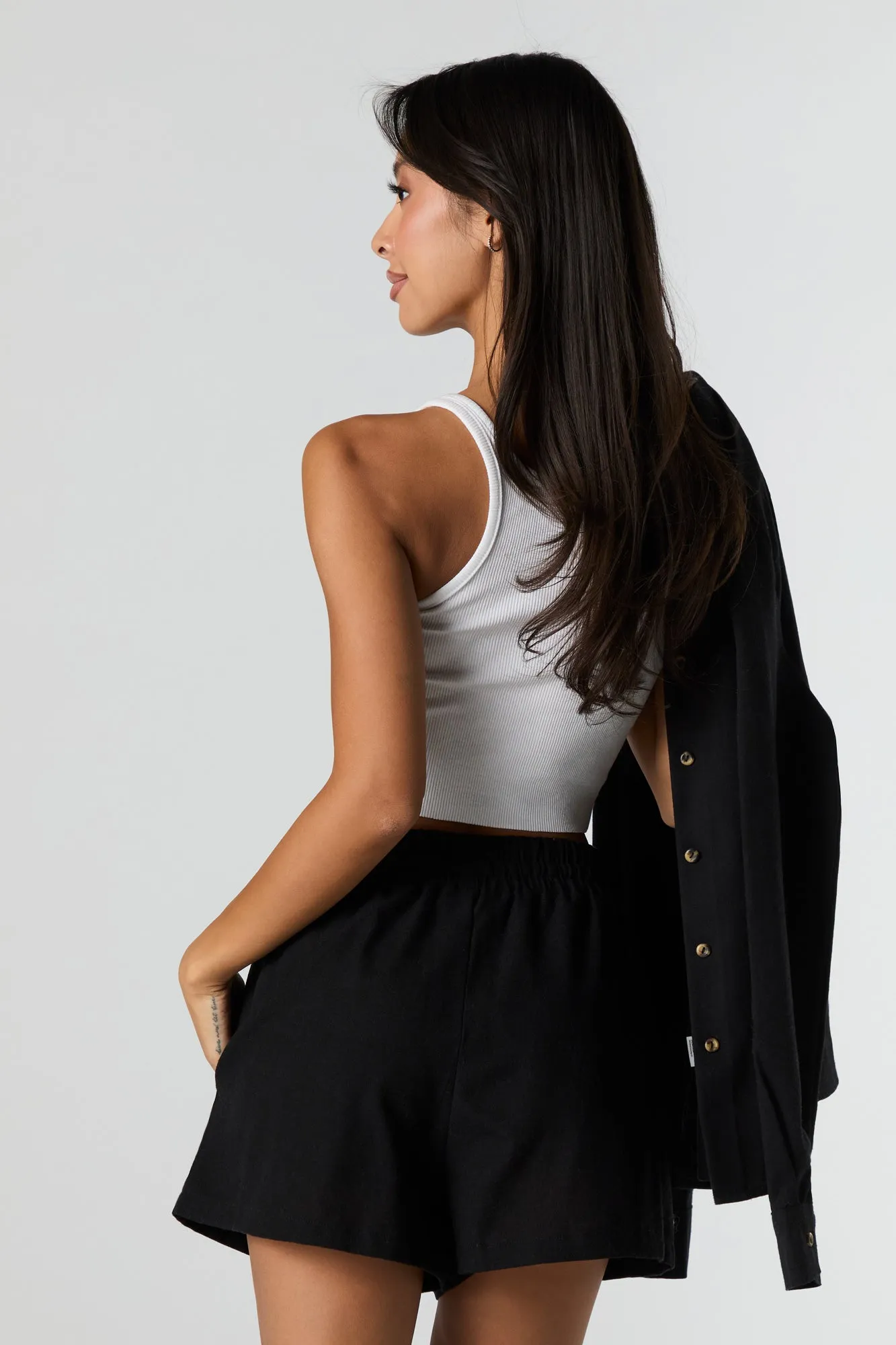 Short en lin à taille coulissante sold by Urban Planet product image thumbnail 5