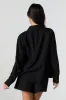 Linen Button-Up Long Sleeve Top sold by Urban Planet