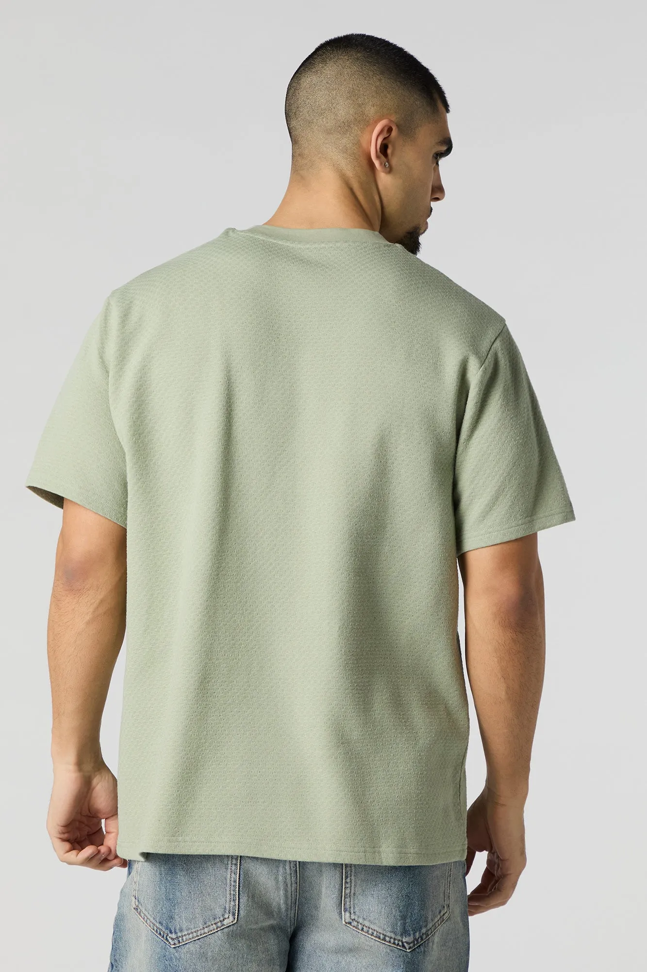 Textured Knit Crewneck T-Shirt sold by Urban Planet product image thumbnail 2