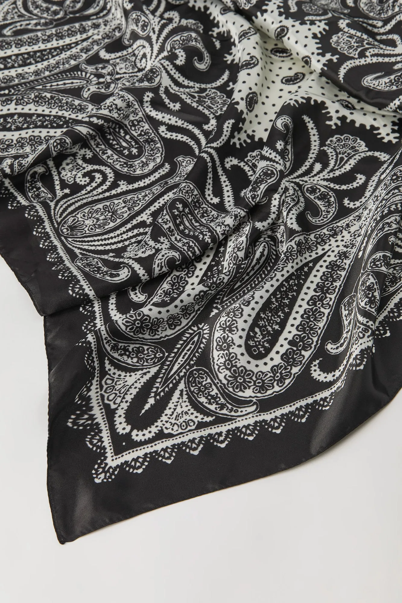 Paisley Print Satin Multiway Scarf sold by Urban Planet product image thumbnail 2