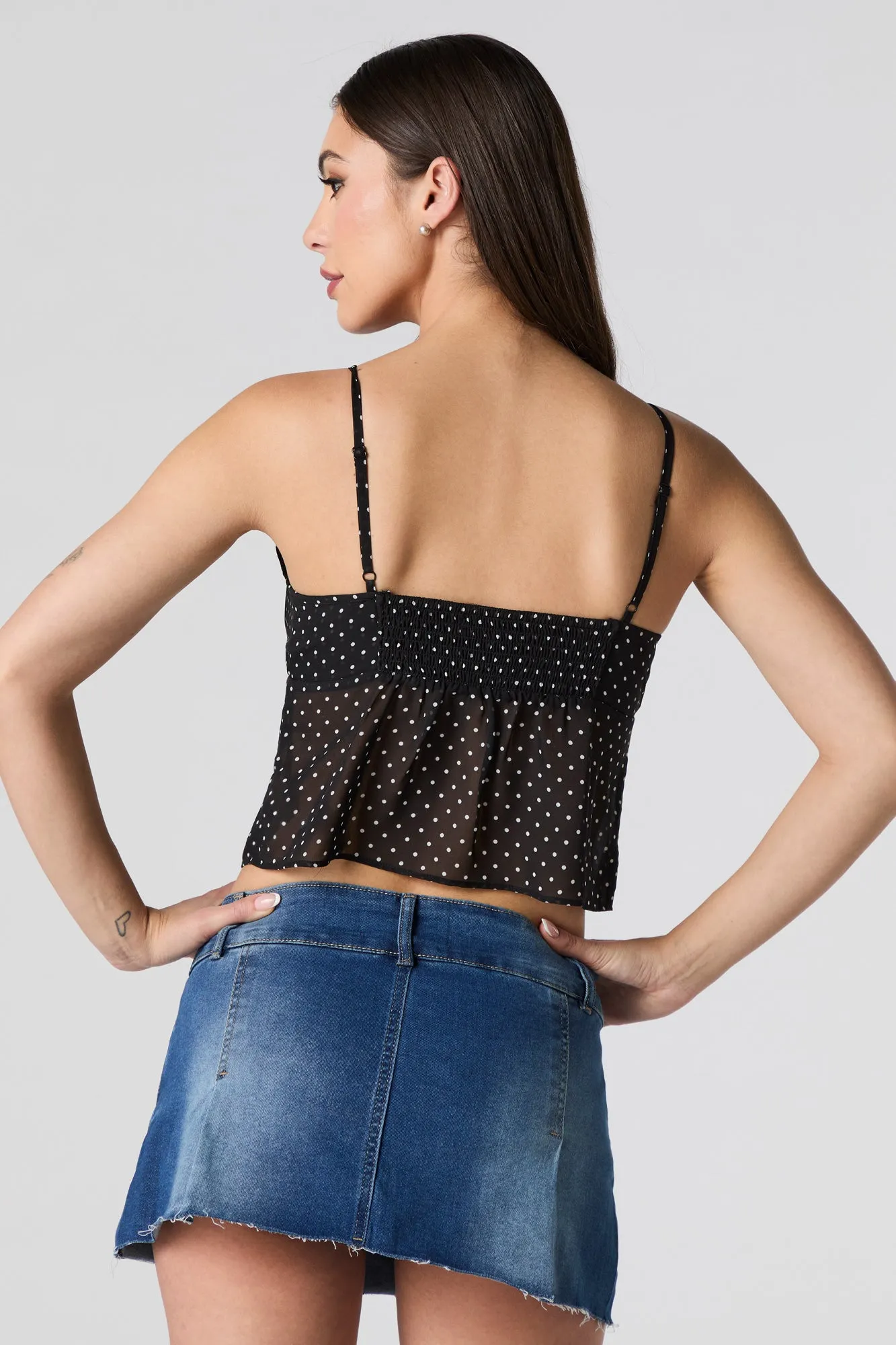 Micro minijupe-short plissée en denim sold by Urban Planet product image thumbnail 2