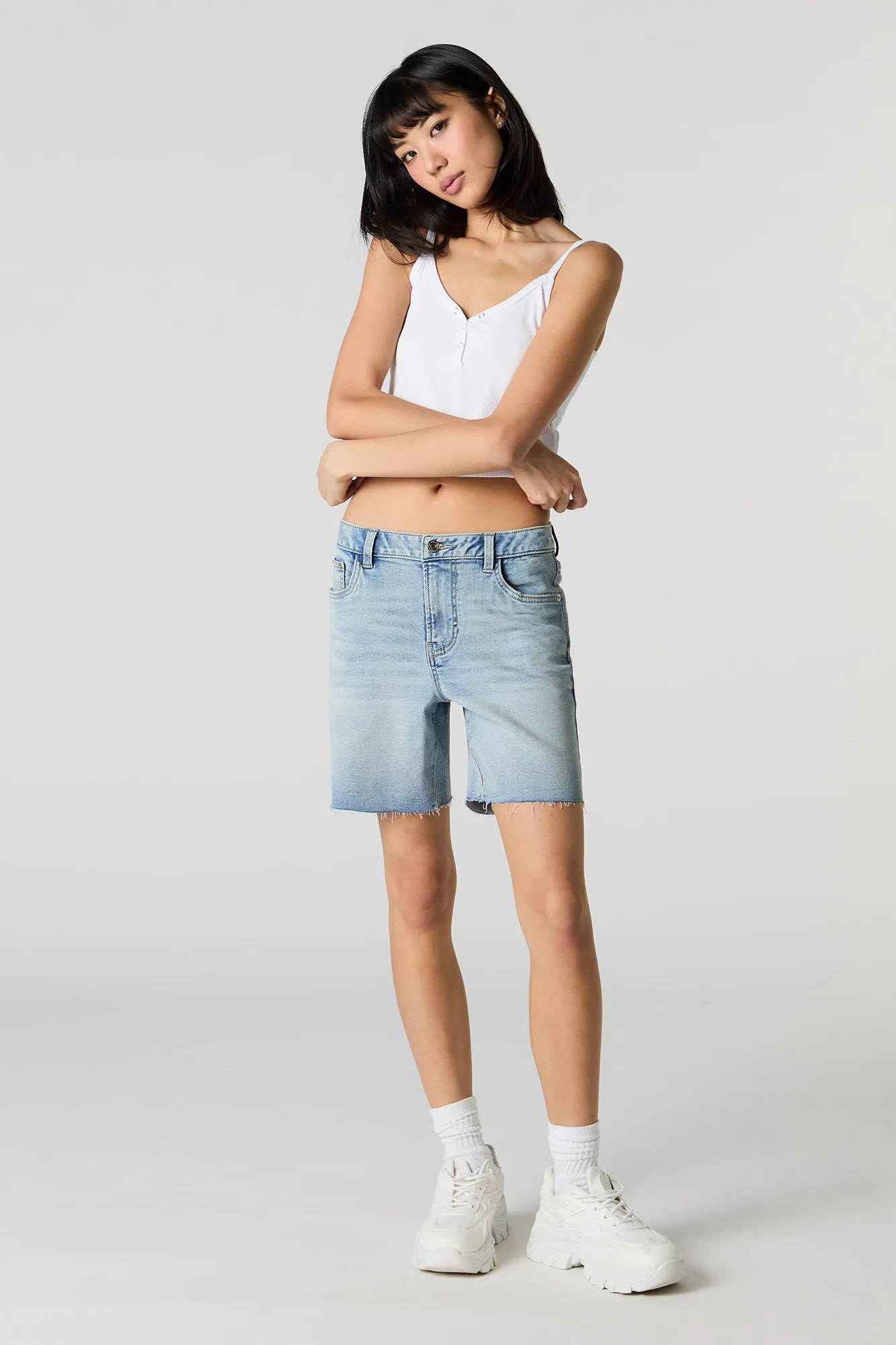 Longline Denim Short sold by Urban Planet product image thumbnail 3