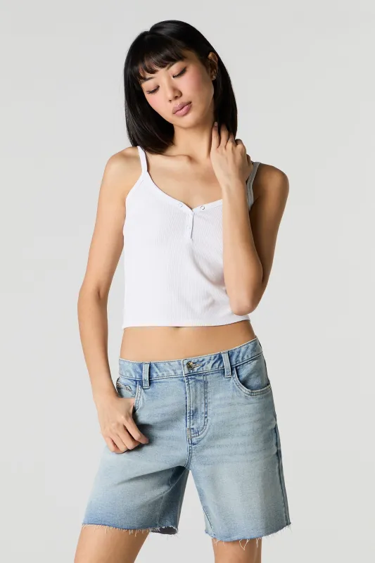 High Rise Longline Denim Short sold by Urban Planet