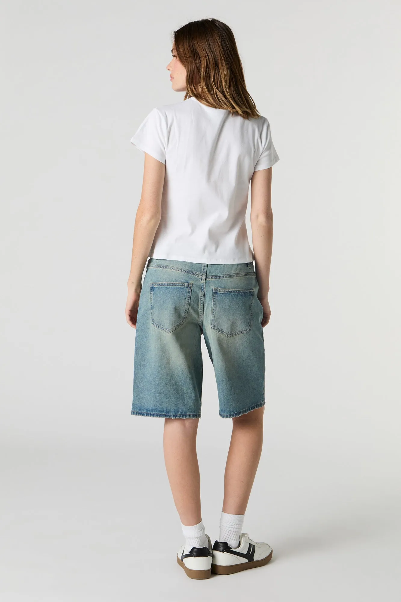 Vintage Medium Wash Jort sold by Urban Planet product image thumbnail 3