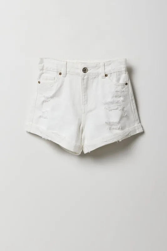 Girls Distressed Mom Short sold by Urban Planet
