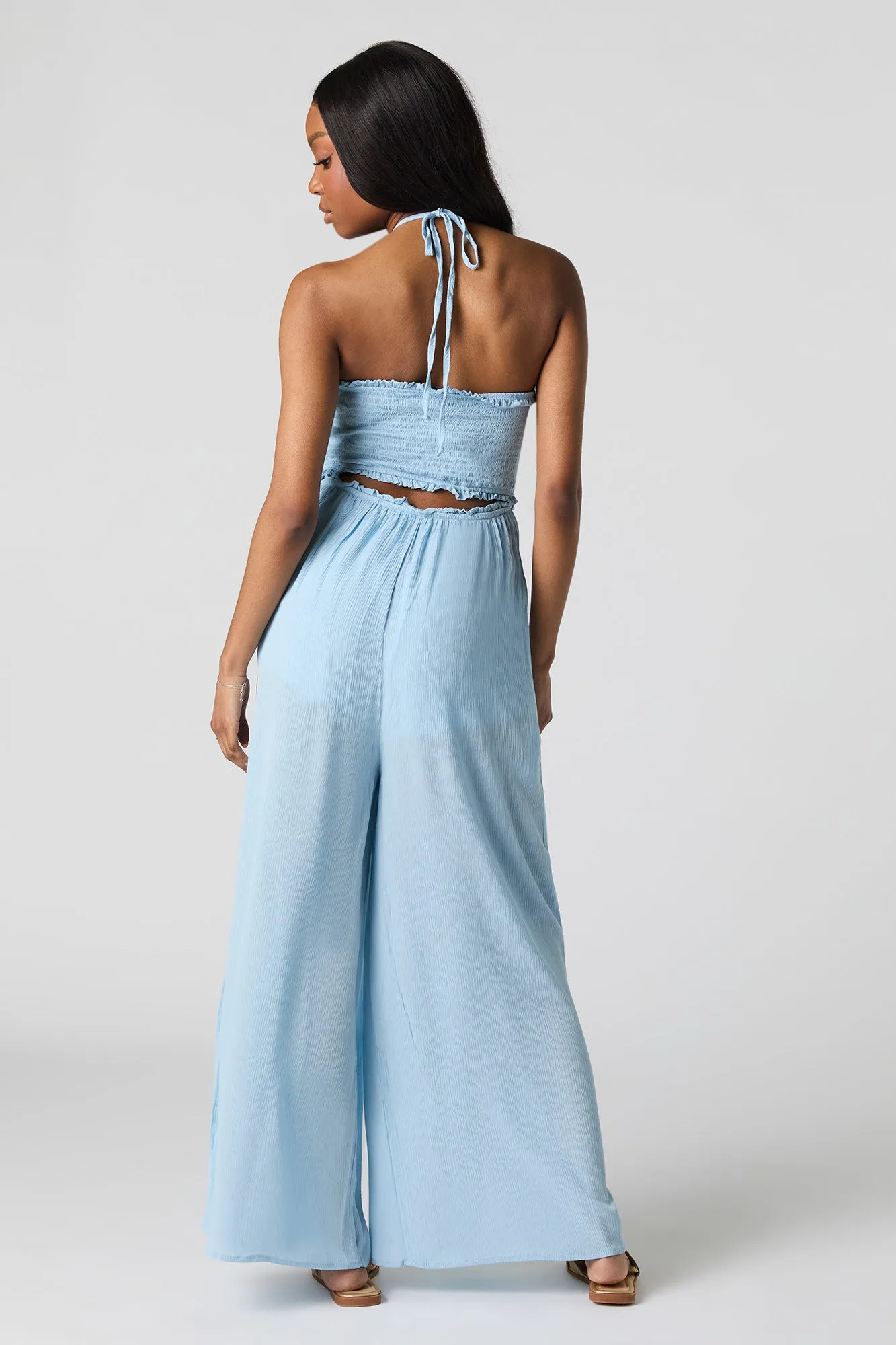 Halter Neck Wide Leg Jumpsuit sold by Urban Planet product image thumbnail 3
