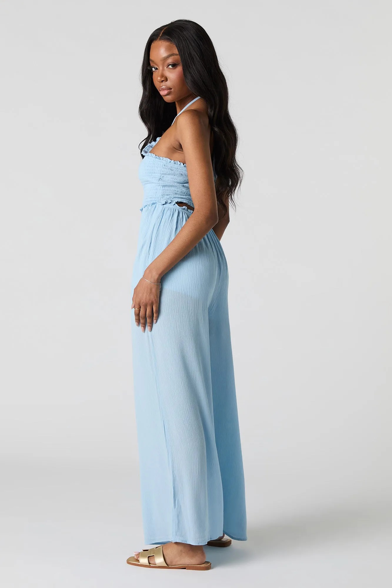 Halter Neck Wide Leg Jumpsuit sold by Urban Planet product image thumbnail 2