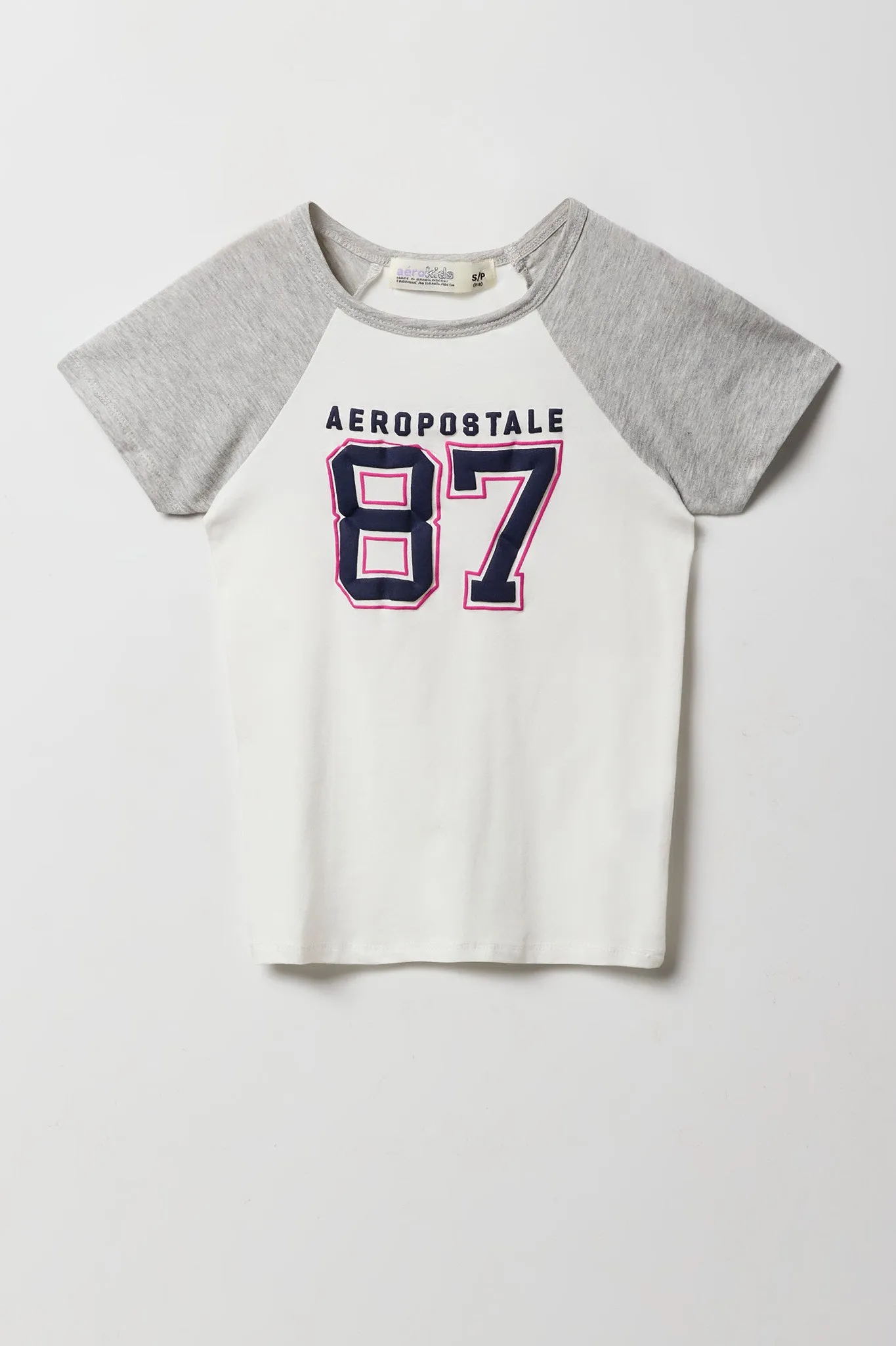 T-shirt raglan à imprimé Aeropostale 87 pour fille sold by Urban Planet