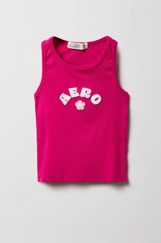 Girls Aero Puff Print Ribbed Tank sold by Urban Planet