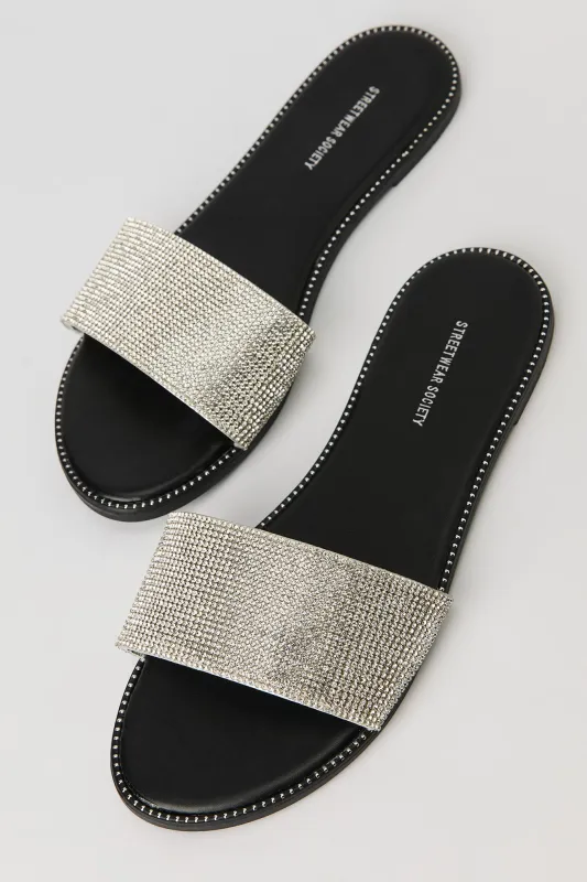 Rhinestone Slide Sandal sold by Urban Planet