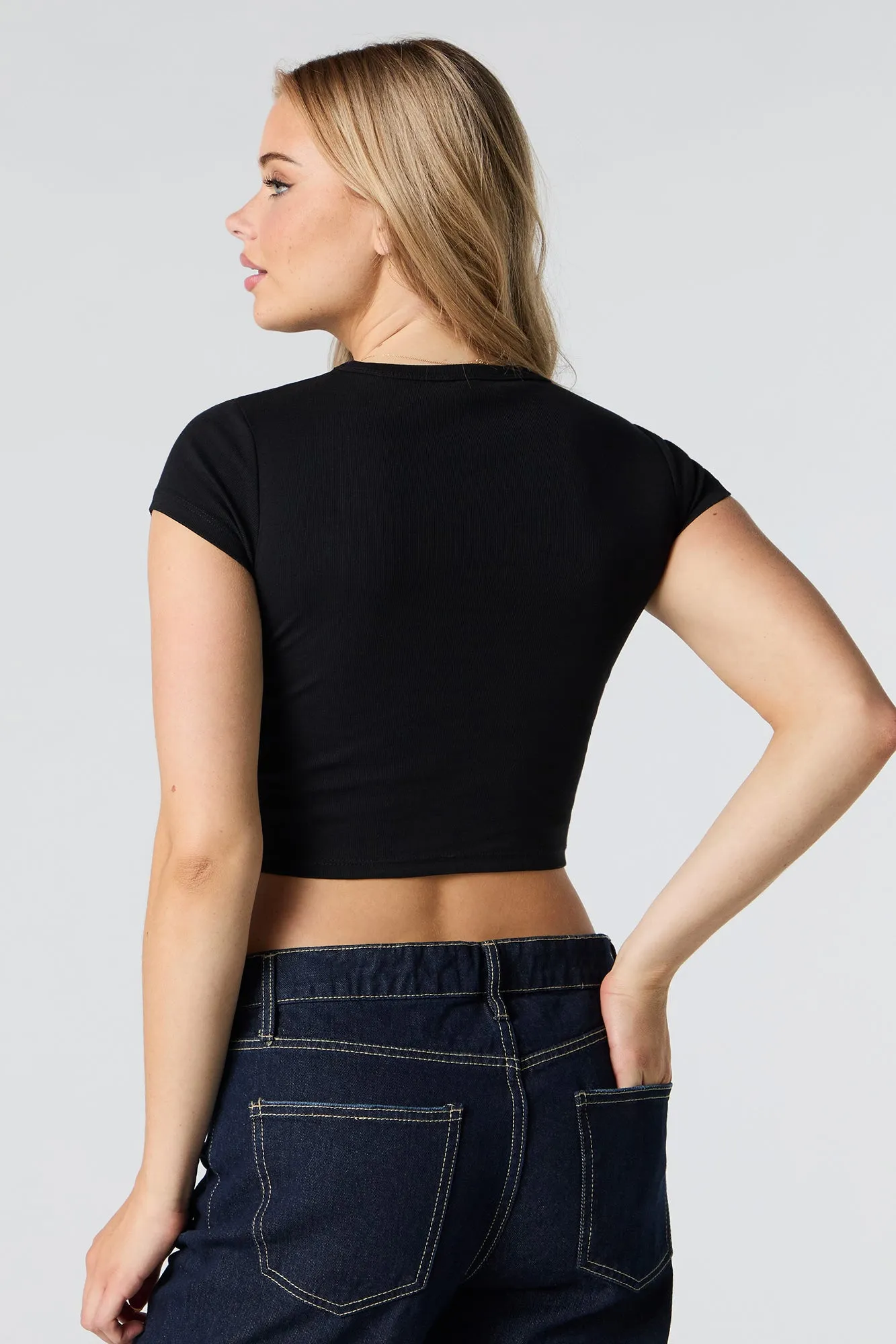 T-shirt ultracourt à imprimé Not My Problem sold by Urban Planet product image thumbnail 2