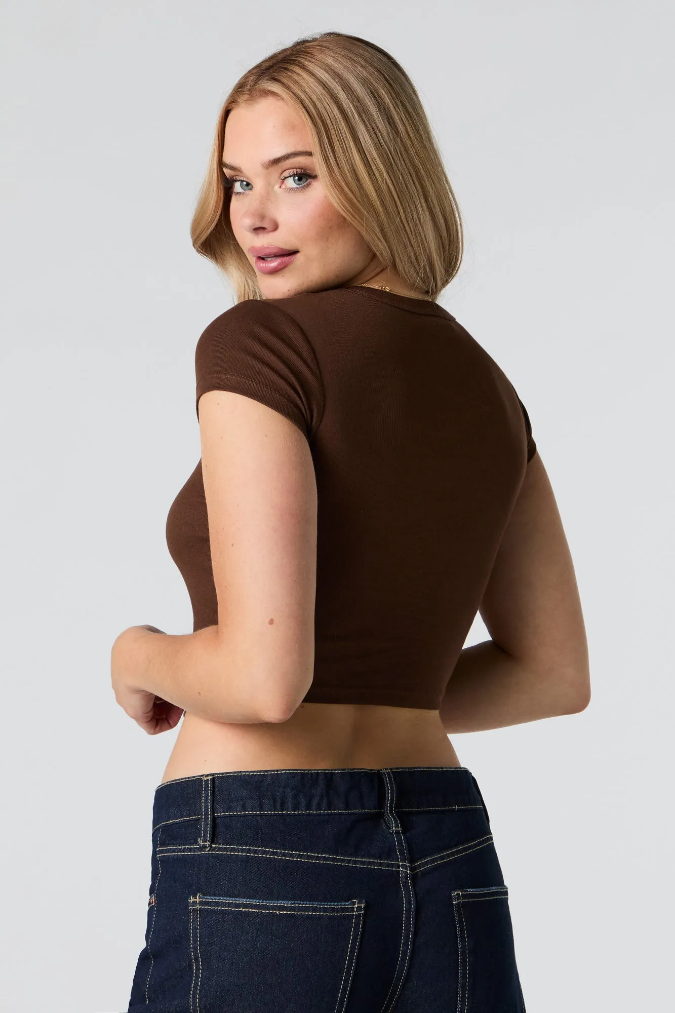 T-shirt ultracourt à imprimé Cowgirl sold by Urban Planet product image thumbnail 2