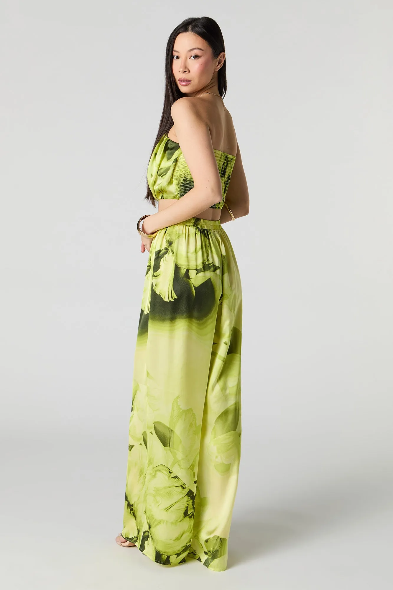 Pantalon à jambe large en satin sold by Urban Planet product image thumbnail 3