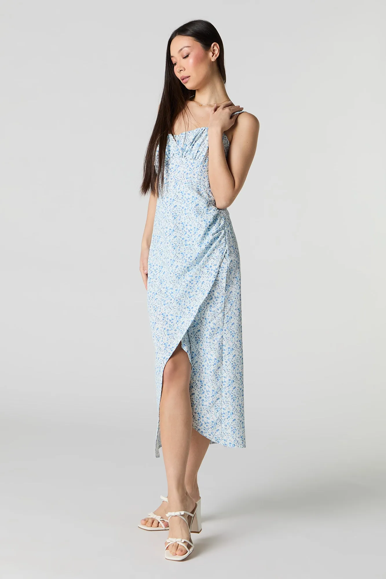 Robe midi fleurie avec fente latérale sold by Urban Planet product image thumbnail 5