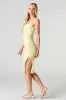 Mesh Ruched Slit Midi Dress sold by Urban Planet