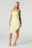 Mesh Ruched Slit Midi Dress sold by Urban Planet