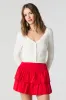Jersey Ruffled Tiered Mini Skort sold by Urban Planet