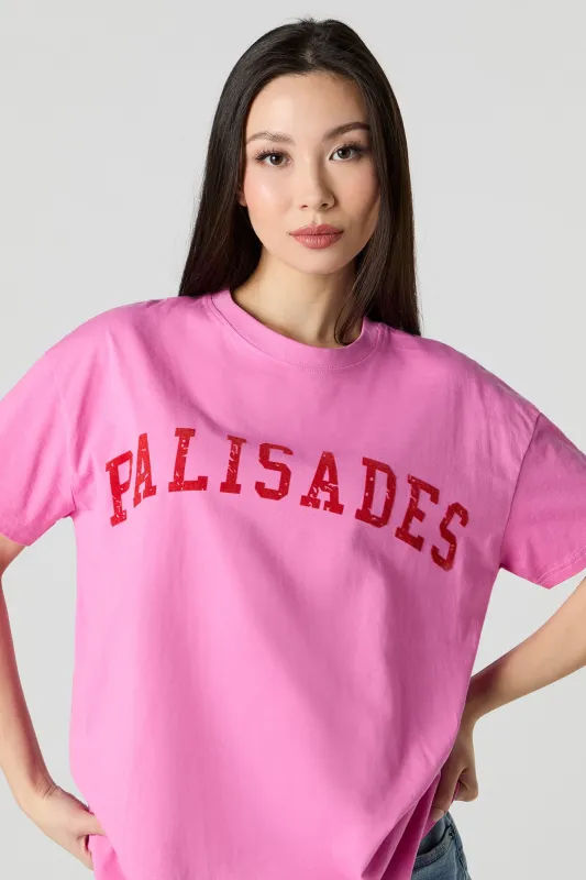 Palisades Flock Print T-Shirt sold by Urban Planet