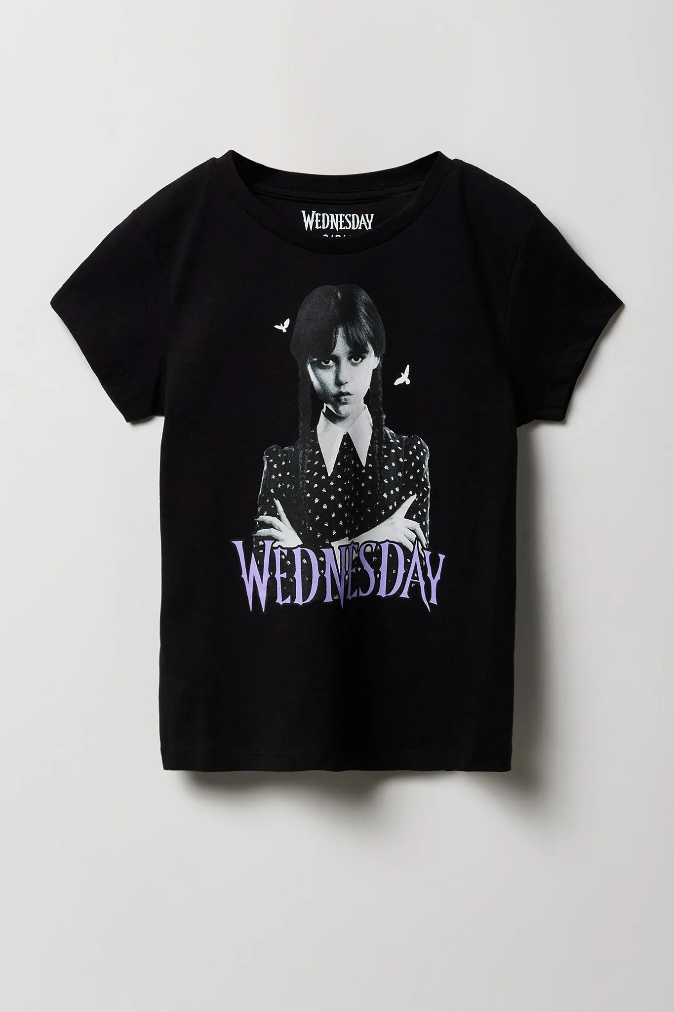 Girls Wednesday Addams Graphic T-Shirt sold by Urban Planet