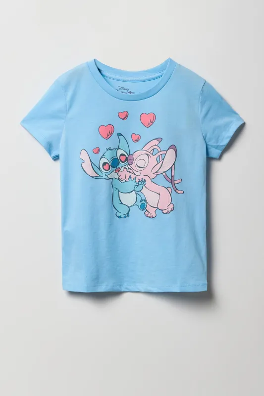 Girls Stitch & Angel Graphic T-Shirt sold by Urban Planet