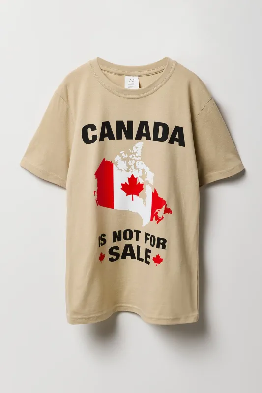 T-shirt à imprimé Canada is Not for Sale pour garçon sold by Urban Planet