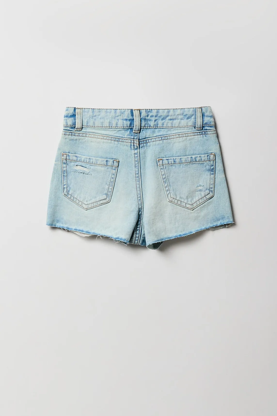 Short de plage d'aspect usé à taille haute pour fille sold by Urban Planet product image thumbnail 4