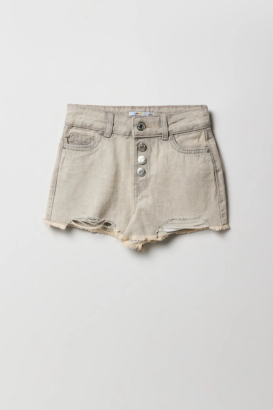 Short de plage d'aspect usé à taille haute pour fille sold by Urban Planet
