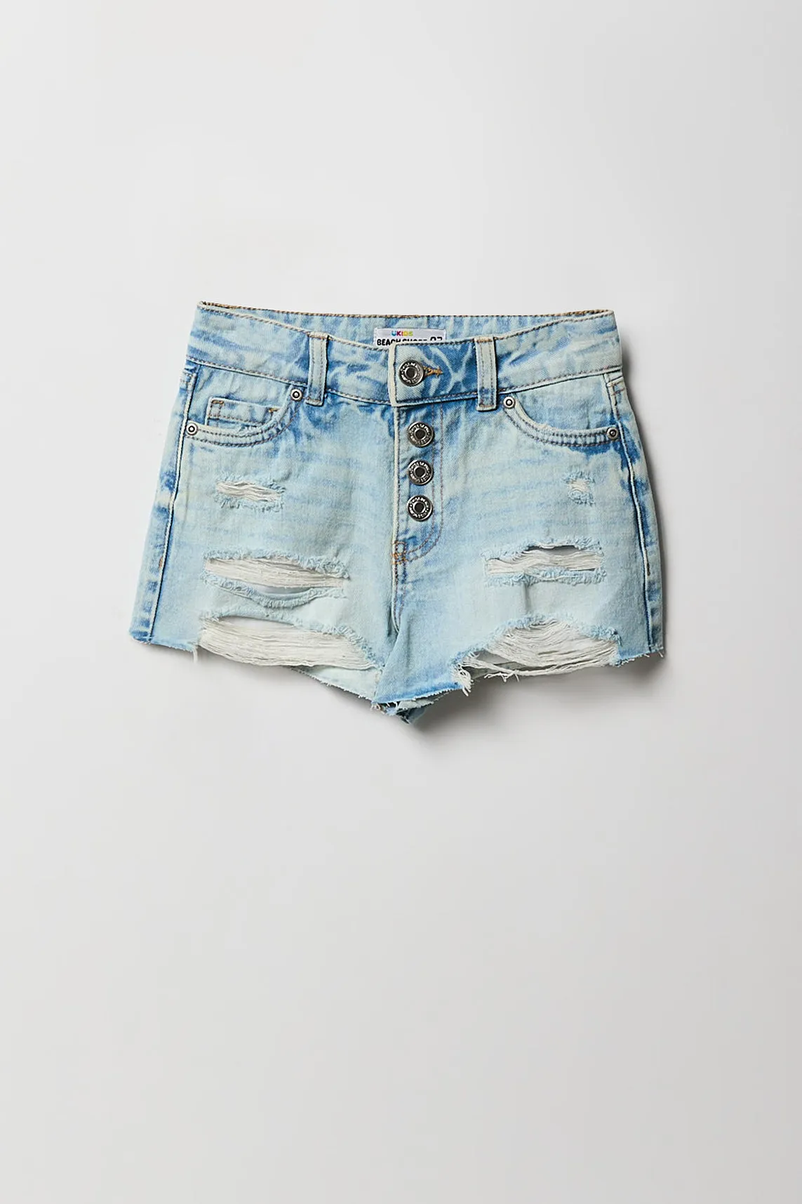 Short de plage d'aspect usé à taille haute pour fille sold by Urban Planet product image thumbnail 3